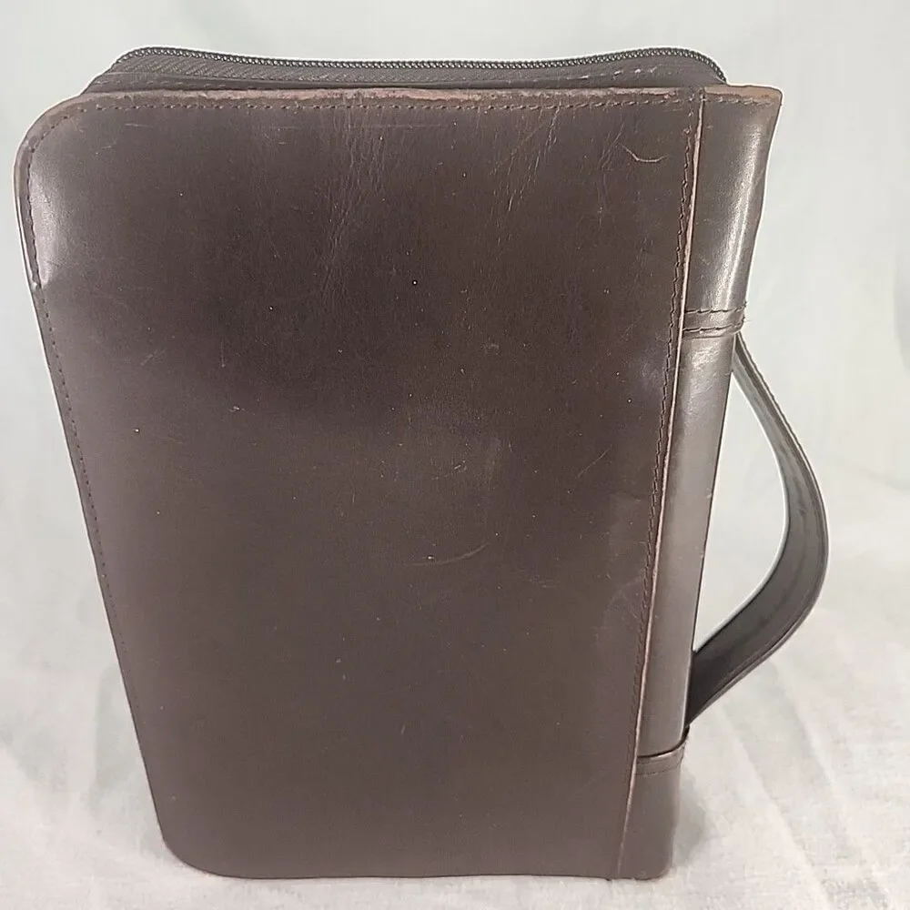 Planner Wilsons The Leather Experts Brown 3 Ring Binder Organizer  7